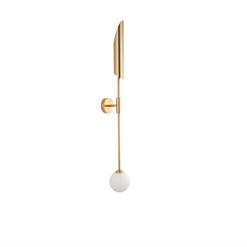 Modern Luxury Geometric Golden Arrow Iron Glass 1/2 Light Wall Sconce Lamp For Bedroom