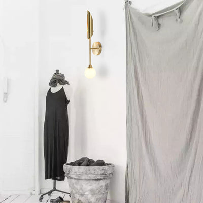 Modern Luxury Geometric Golden Arrow Iron Glass 1/2 Light Wall Sconce Lamp For Bedroom