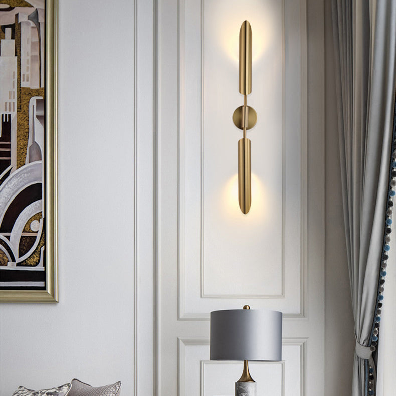 Modern Luxury Geometric Golden Arrow Iron Glass 1/2 Light Wall Sconce Lamp For Bedroom