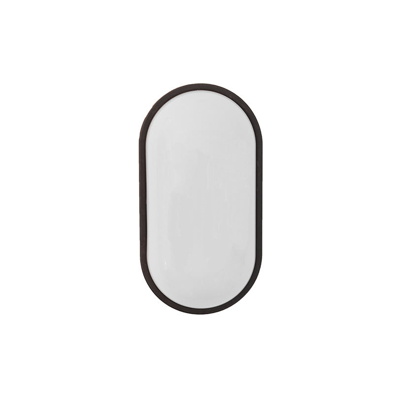 Moderne Minimalistische Wasserdichte Ovale PP PC LED Wandleuchte Für Außen 