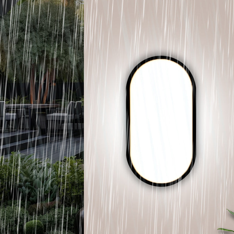 Moderne Minimalistische Wasserdichte Ovale PP PC LED Wandleuchte Für Außen 