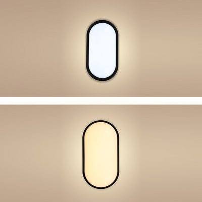 Moderne Minimalistische Wasserdichte Ovale PP PC LED Wandleuchte Für Außen 