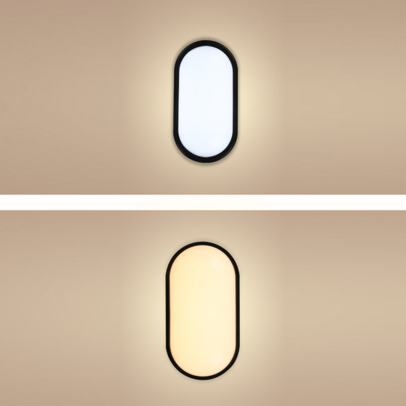 Moderne Minimalistische Wasserdichte Ovale PP PC LED Wandleuchte Für Außen 