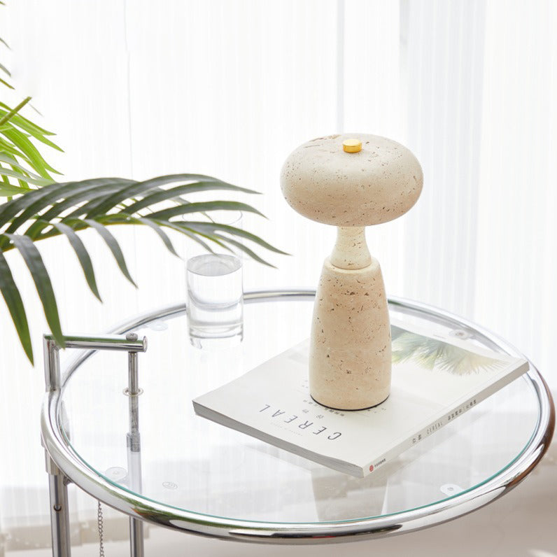Lámpara de Mesa LED en Forma de Piedra de Arco de Hongo Recargable por USB Creativa Contemporánea para Dormitorio 