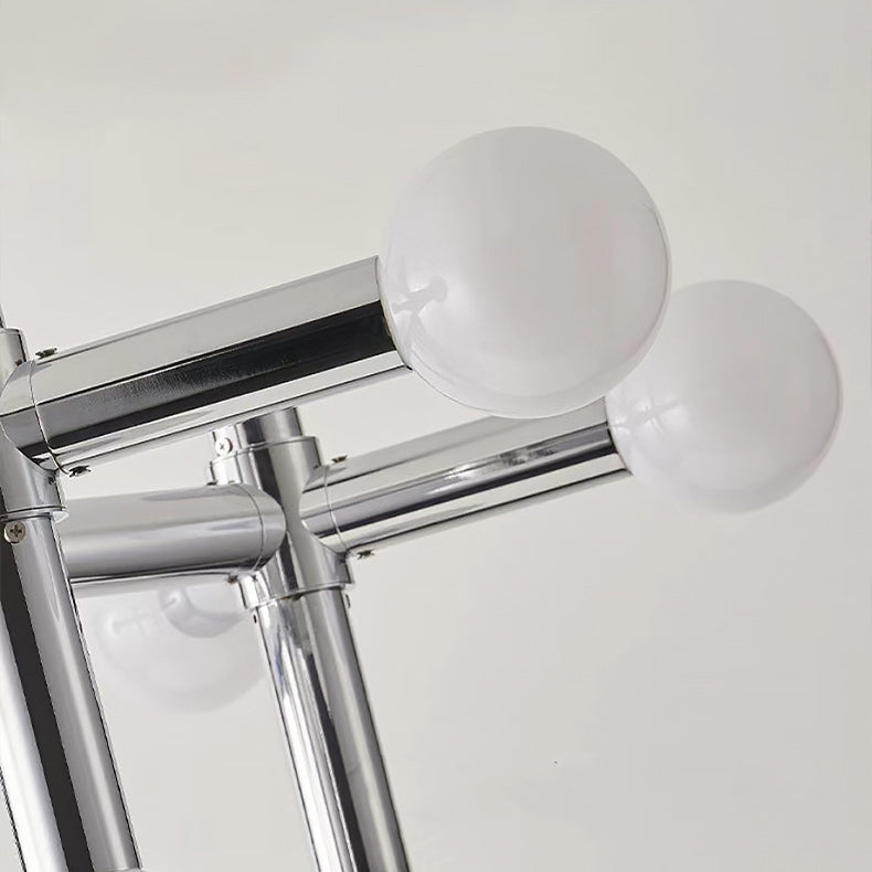 Moderne Mid-Century Sputnik Eisenrahmen Acrylkugel Schirm 10/13-Licht Kronleuchter für Wohnzimmer 