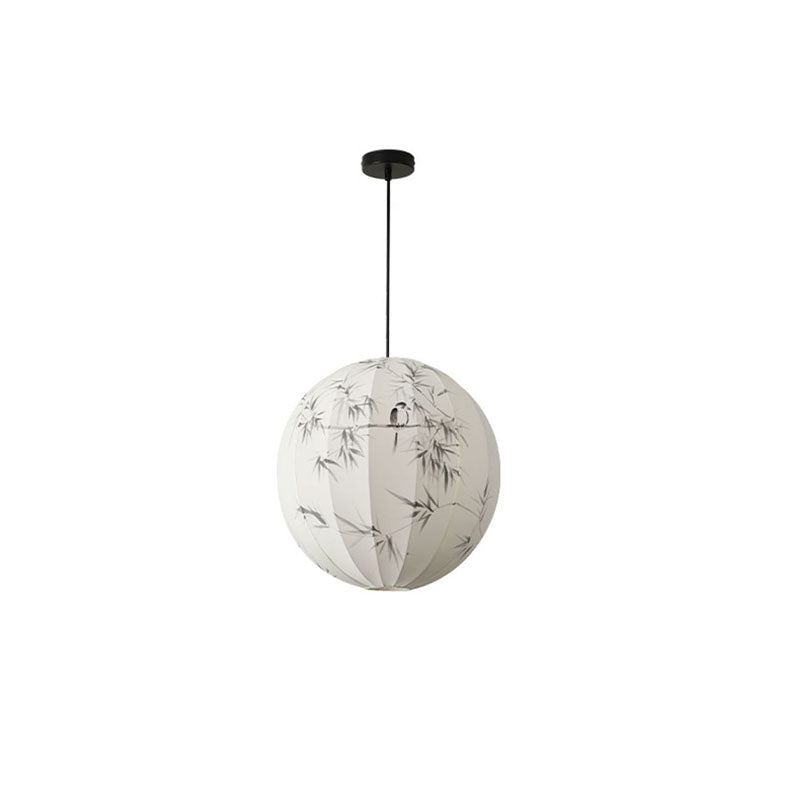 Abat-jour rond en tissu avec motif d&