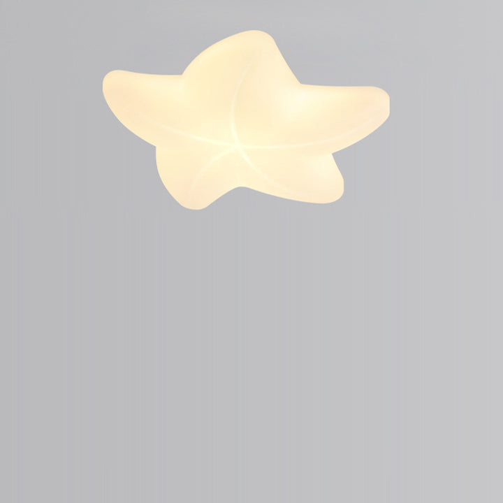 Contemporary Creative Kids Star Iron PE LED Flush Mount Ceiling Light For Living Room