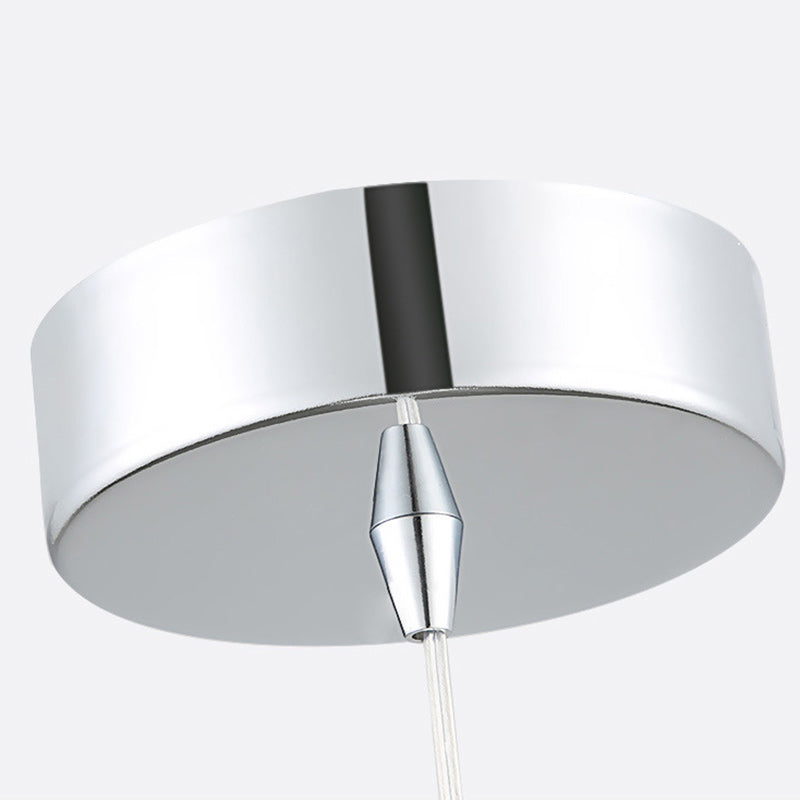 Luz colgante de 1 luz para dormitorio con base de disco cilíndrico acampanado minimalista moderno de hierro y madera 