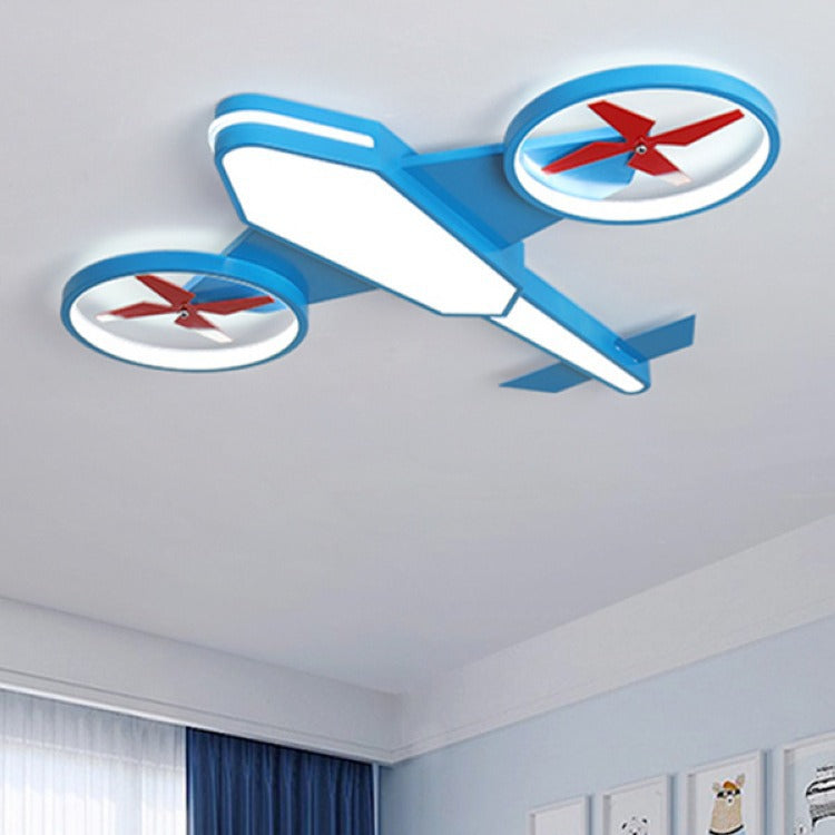 Luz de techo LED de montaje empotrado de acrílico y hierro para dormitorio con diseño contemporáneo de avión creativo 