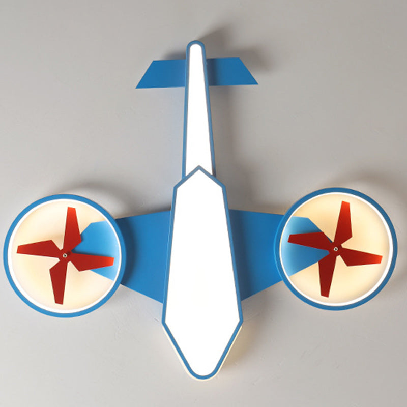 Luz de techo LED de montaje empotrado de acrílico y hierro para dormitorio con diseño contemporáneo de avión creativo 