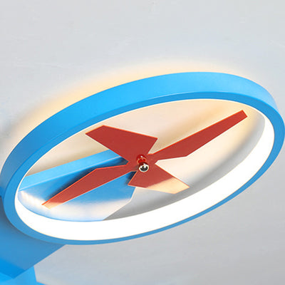 Luz de techo LED de montaje empotrado de acrílico y hierro para dormitorio con diseño contemporáneo de avión creativo 