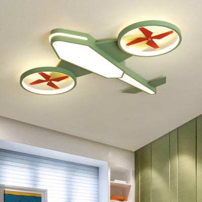 Luz de techo LED de montaje empotrado de acrílico y hierro para dormitorio con diseño contemporáneo de avión creativo 
