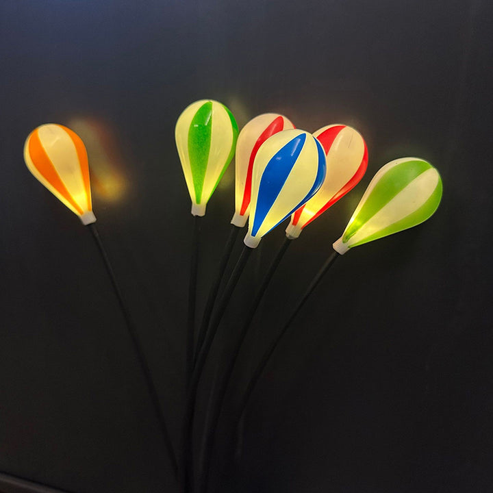 Lumière de paysage de pelouse LED en fer plastique à ballon solaire créatif contemporain pour jardin 