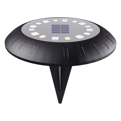 Modernes, unbedeutendes, wasserdichtes Solar-Landschaftslicht aus Polysilizium-Kunststoff mit runder Scheibe, LED-Bodenstecker für den Garten 
