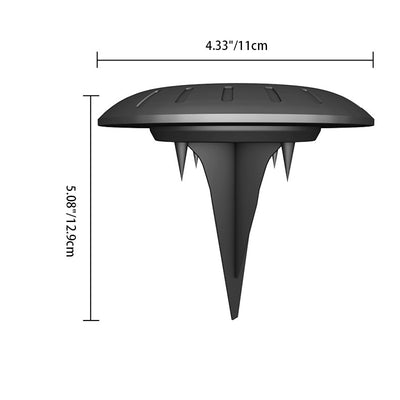 Modernes, unbedeutendes, wasserdichtes Solar-Landschaftslicht aus Polysilizium-Kunststoff mit runder Scheibe, LED-Bodenstecker für den Garten 