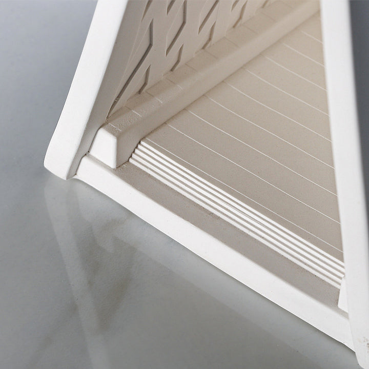 Lampe de table LED en plâtre Prism Tower scandinave contemporaine pour chambre 