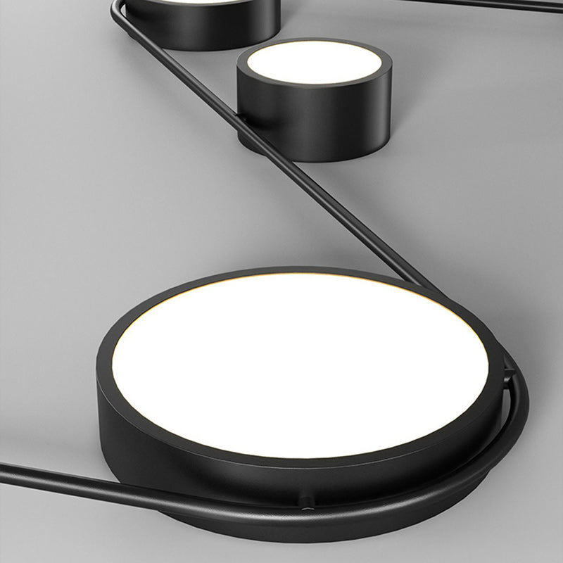 Lumière de plafond LED moderne minimaliste en fer avec cylindre long pour salon 