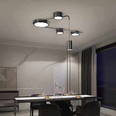 Lumière de plafond LED moderne minimaliste en fer avec cylindre long pour salon 