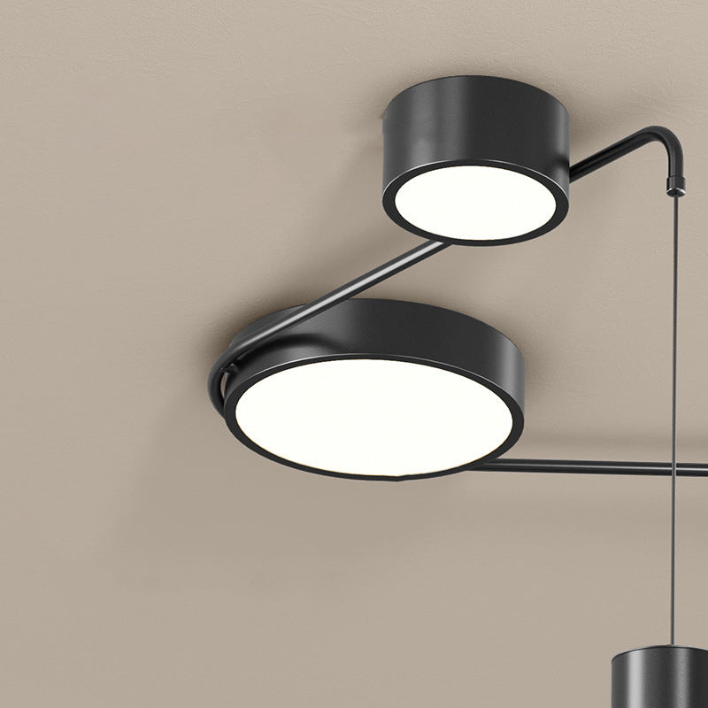 Lumière de plafond LED moderne minimaliste en fer avec cylindre long pour salon 