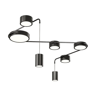 Lumière de plafond LED moderne minimaliste en fer avec cylindre long pour salon 