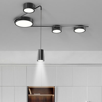 Lumière de plafond LED moderne minimaliste en fer avec cylindre long pour salon 