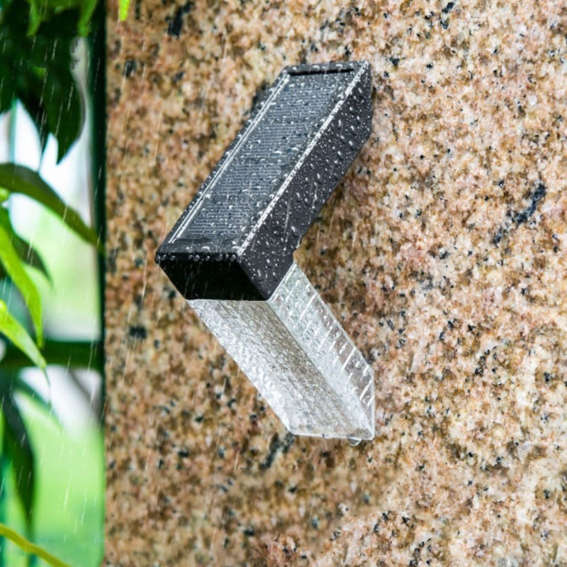 Lampe murale extérieure moderne minimaliste solaire étanche en forme de L en ABS PC LED pour jardin 