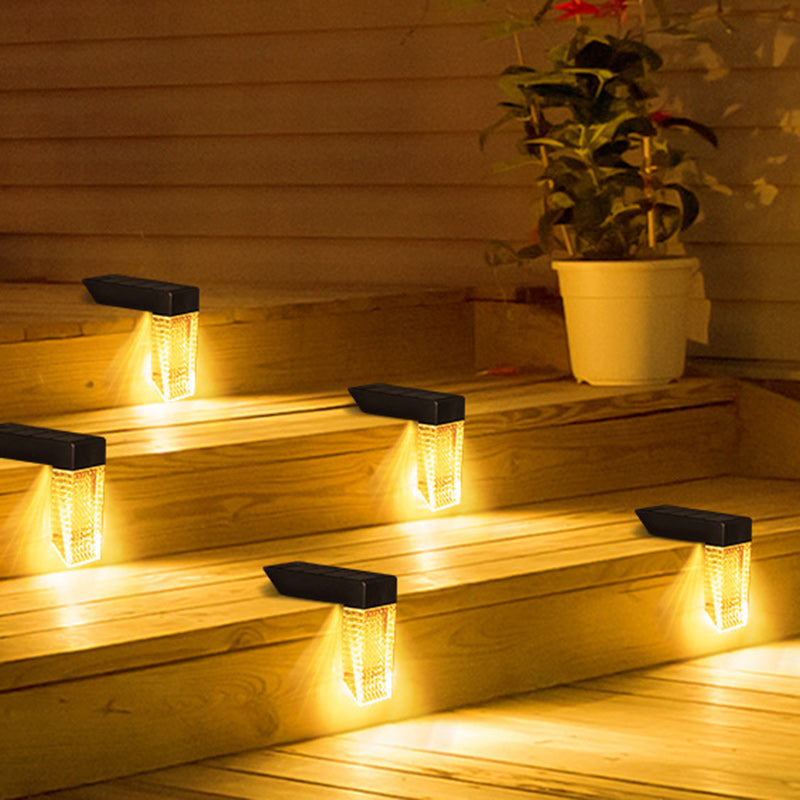 Lampe murale extérieure moderne minimaliste solaire étanche en forme de L en ABS PC LED pour jardin 