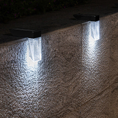 Lampe murale extérieure moderne minimaliste solaire étanche en forme de L en ABS PC LED pour jardin 