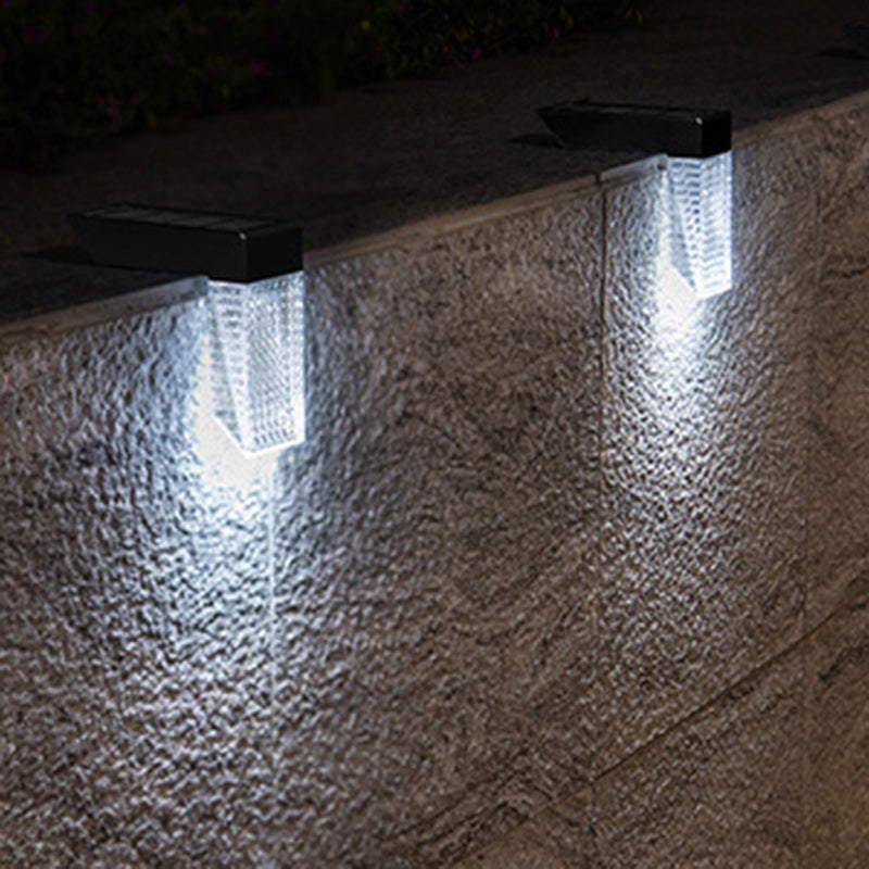 Lampe murale extérieure moderne minimaliste solaire étanche en forme de L en ABS PC LED pour jardin 