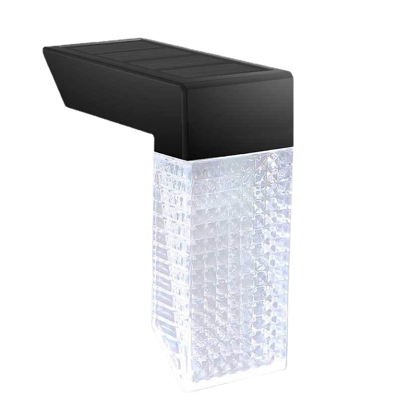 Lampe murale extérieure moderne minimaliste solaire étanche en forme de L en ABS PC LED pour jardin 