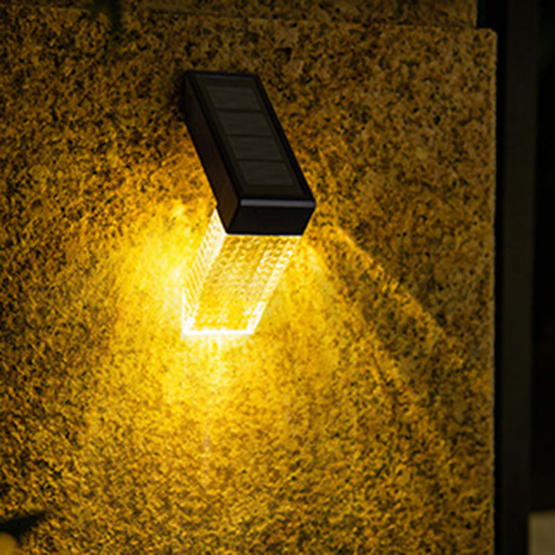 Lampe murale extérieure moderne minimaliste solaire étanche en forme de L en ABS PC LED pour jardin 