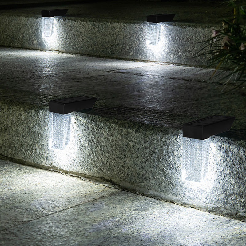 Lampe murale extérieure moderne minimaliste solaire étanche en forme de L en ABS PC LED pour jardin 