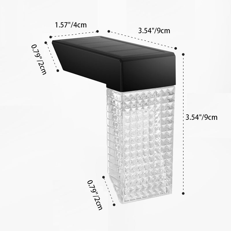 Lampe murale extérieure moderne minimaliste solaire étanche en forme de L en ABS PC LED pour jardin 