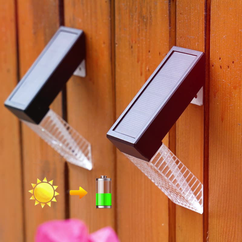 Lampe murale extérieure moderne minimaliste solaire étanche en forme de L en ABS PC LED pour jardin 