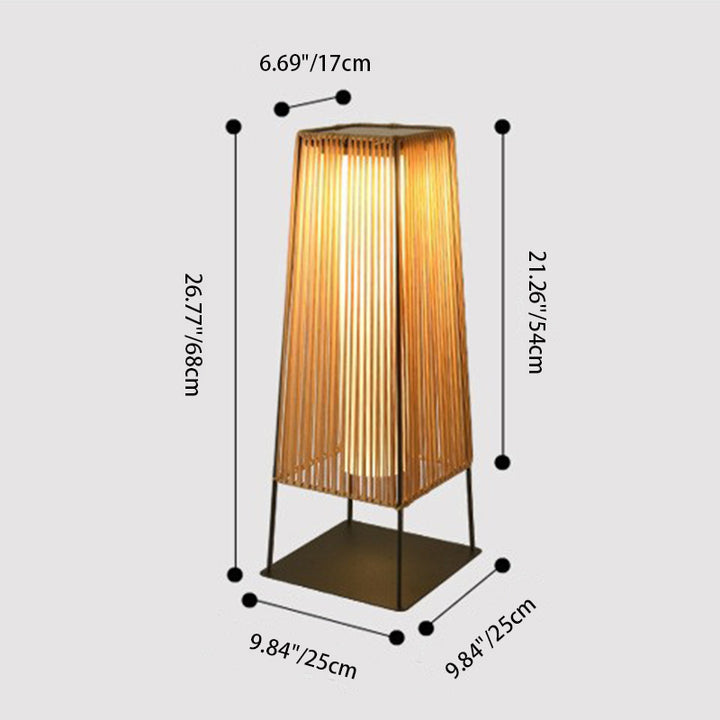 Lumière paysagère LED moderne minimaliste solaire étanche en bande prismatique en acier inoxydable et rotin pour patio extérieur 