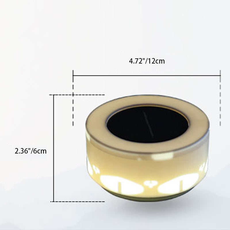 ضوء LED بلاستيكي حديث بسيط مقاوم للماء على شكل أسطوانة مستديرة بنمط مجوف لمناظر حديقة 