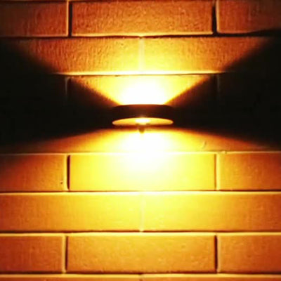 Lampe murale extérieure moderne minimaliste solaire étanche ronde rectangulaire ABS PVC LED pour jardin 