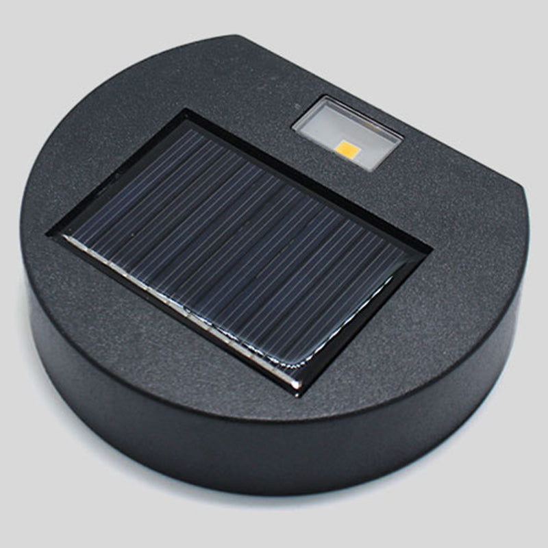 Lampe murale extérieure moderne minimaliste solaire étanche ronde rectangulaire ABS PVC LED pour jardin 