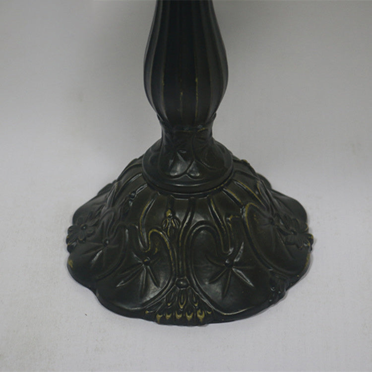 Lampe de table en verre teinté poisson rouge en alliage d&