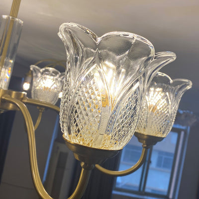 Applique murale contemporaine de luxe avec base en disque floral embossé en cuivre, verre 1/2 lumière pour chambre 