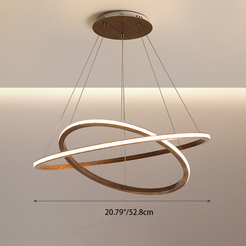 Contemporary Scandinavian Circle Silicone Iron Aluminum Wood LED Island Light Pendant Light For Living Room