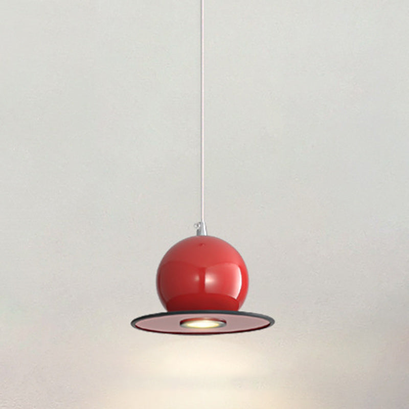 Contemporary Scandinavian Orb Disc Iron LED Pendant Light For Bedroom