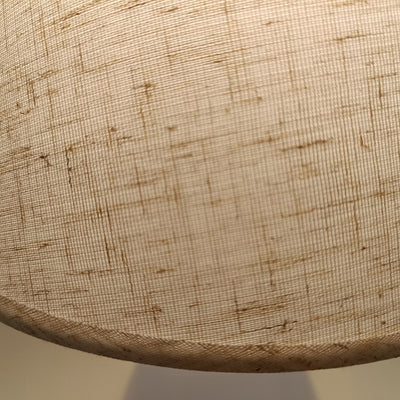 Modern Minimalist Round Table Tapered Iron Fabric 1-Light Table Lamp For Bedroom