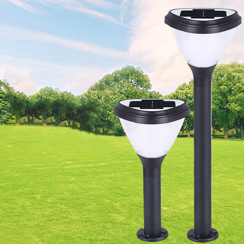 مصباح حديقة بتصميم حديث وبسيط مقاوم للماء على شكل أسطوانة مع قلب من الألومنيوم وPVC وLED مع قابس أرضي للمناظر الطبيعية 