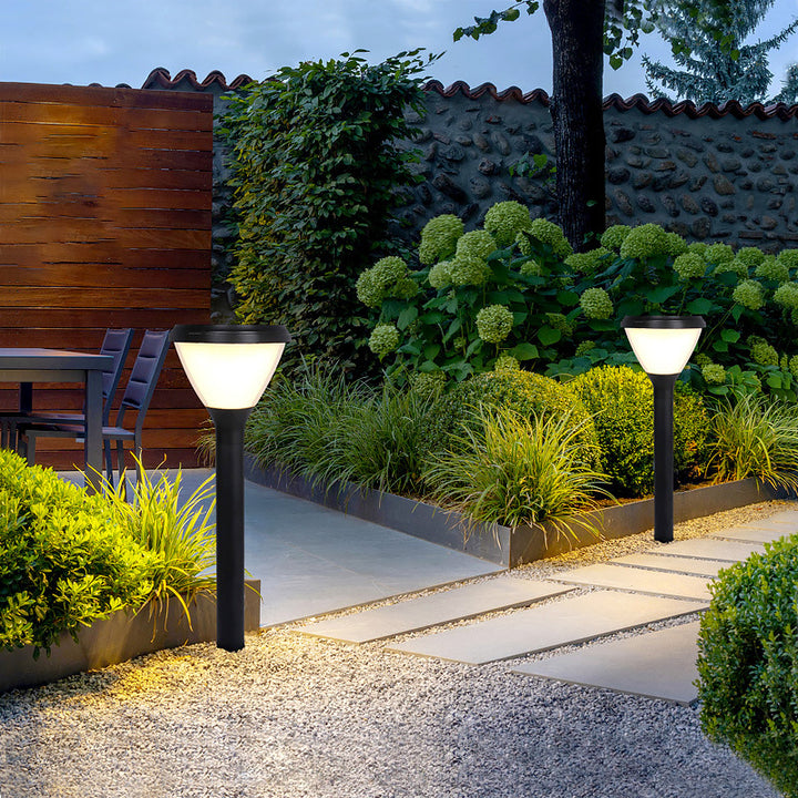 Moderne minimalistische Solar wasserdichte Zylinder Herz Aluminium PVC LED Boden Stecker Rasen Landschaft Lampe für Garten 