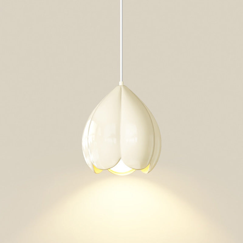 Suspension lumineuse à 1 ampoule en résine avec motif floral scandinave contemporain pour chambre 