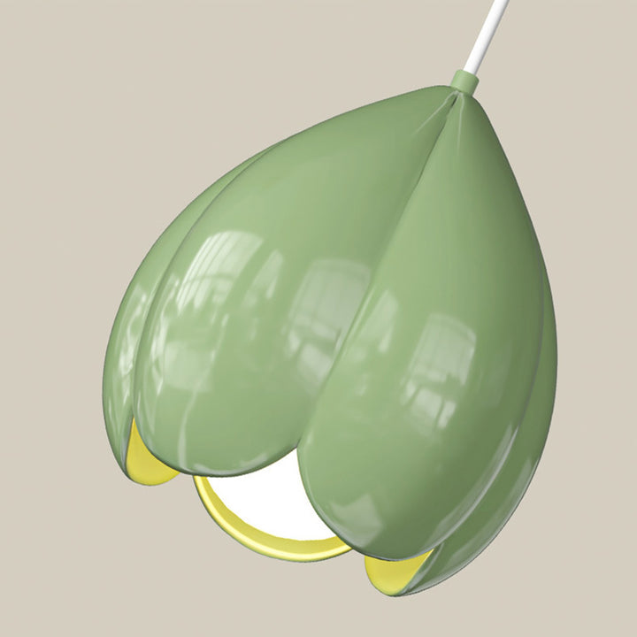 Suspension lumineuse à 1 ampoule en résine avec motif floral scandinave contemporain pour chambre 