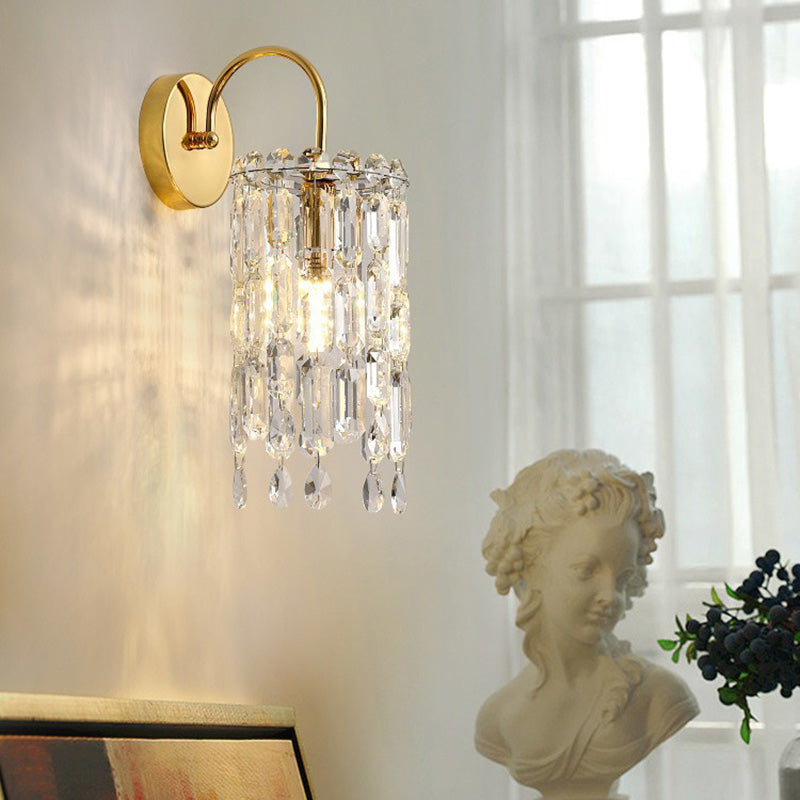 Moderna lámpara de pared de lujo con base de disco en forma de lágrima rectangular redonda de 1 luz para sala de estar 