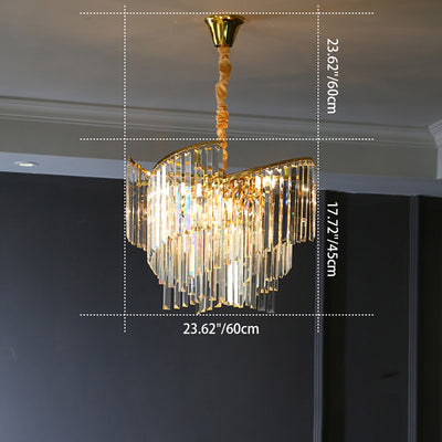 Moderne Luxus Schraube Multi-Level Lange Rechteck Hardware Kristall 10/16/24 Licht Kronleuchter Für Wohnzimmer 