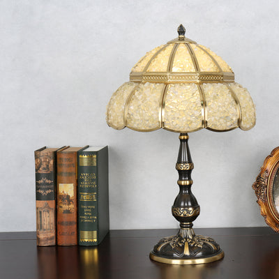 Modern Minimalist Half Round Oval Disc Base Copper Crystal 1-Light Table Lamp For Bedroom